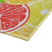 patroon van lemmetjes, sinaasappels, pompelmoezen snijplank (Hoek)