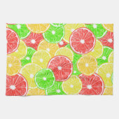 patroon van lemmetjes, sinaasappels, pompelmoezen  theedoek (Horizontaal)