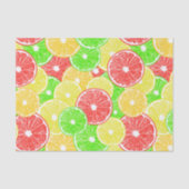 patroon van lemmetjes, sinaasappels, pompelmoezen  tissuepapier (Voorkant)