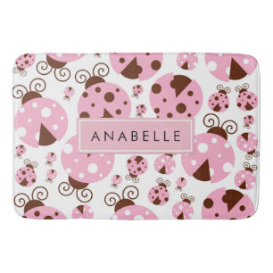 Patroon van lieveheersbeestjes, roze lieveheersbee badmat