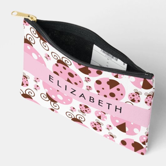 Patroon van lieveheersbeestjes, roze lieveheersbee etui (Open)