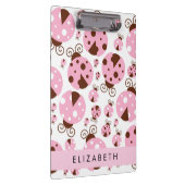 Patroon van lieveheersbeestjes, roze lieveheersbee klembord (Rechts)