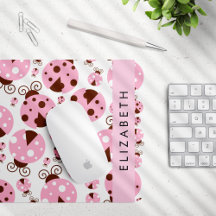 Patroon van lieveheersbeestjes, roze lieveheersbee