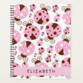 Patroon van lieveheersbeestjes, roze lieveheersbee planner (Voorkant)