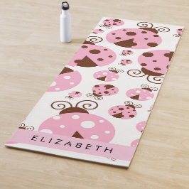 Patroon van lieveheersbeestjes, roze lieveheersbee yogamat
