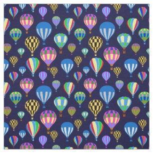 Patroon van luchtballonnen. Navy Blue-achtergrond Stof
