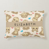 Patroon van luiaards, schattige luiaards, harten,  accent kussen (Voorkant)