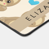 Patroon van luiaards, schattige luiaards, harten,  bureaumat (Hoek)