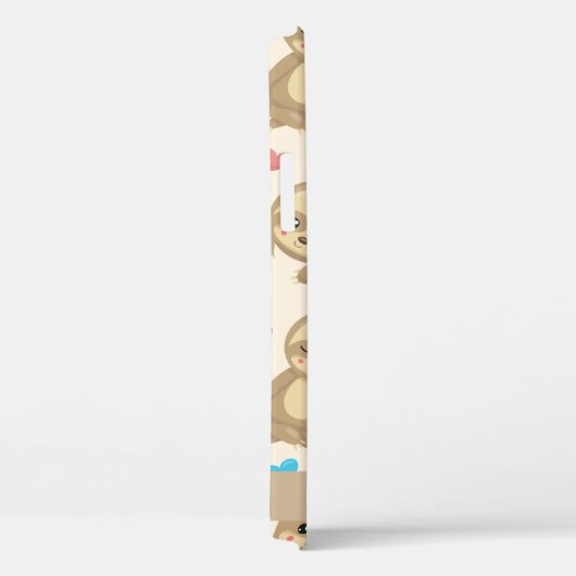 Patroon van luiaards, schattige luiaards, harten, Case-Mate iPhone case (Achterkant / Rechts)