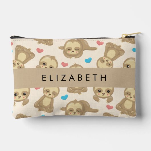 Patroon van luiaards, schattige luiaards, harten, etui (Achterkant)