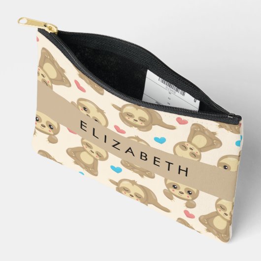 Patroon van luiaards, schattige luiaards, harten,  etui (Open)