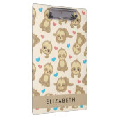 Patroon van luiaards, schattige luiaards, harten,  klembord (Rechts)