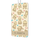 Patroon van luiaards, schattige luiaards, harten,  luchtverfrisser (Links)