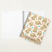 Patroon van luiaards, schattige luiaards, harten, planner (Display)