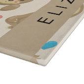 Patroon van luiaards, schattige luiaards, harten,  snijplank (Hoek)