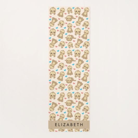 Patroon van luiaards, schattige luiaards, harten, yogamat (Achterkant)