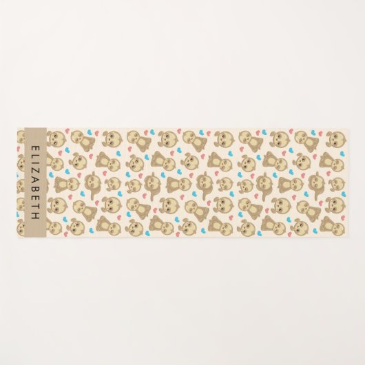 Patroon van luiaards, schattige luiaards, harten, yogamat (Voorkant (horizontaal))