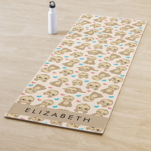 Patroon van luiaards, schattige luiaards, harten, yogamat