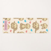 Patroon van luiaards, schattige luiaards, harten, yogamat (Voorkant (horizontaal))