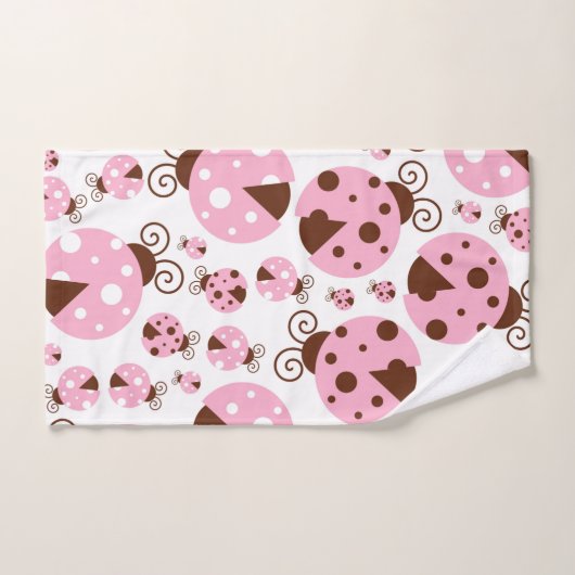 Patroon van luibugs, luidobbels, roze luidobbels bad handdoek (Handdoek)