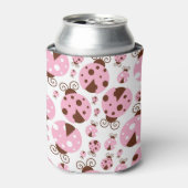 Patroon van luibugs, luidobbels, roze luidobbels blikjeskoeler (Blikje Voorkant)
