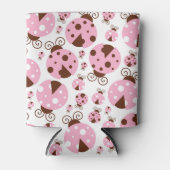 Patroon van luibugs, luidobbels, roze luidobbels blikjeskoeler (Voorkant)