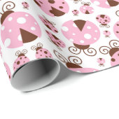 Patroon van luibugs, luidobbels, roze luidobbels cadeaupapier (Rol Hoek)