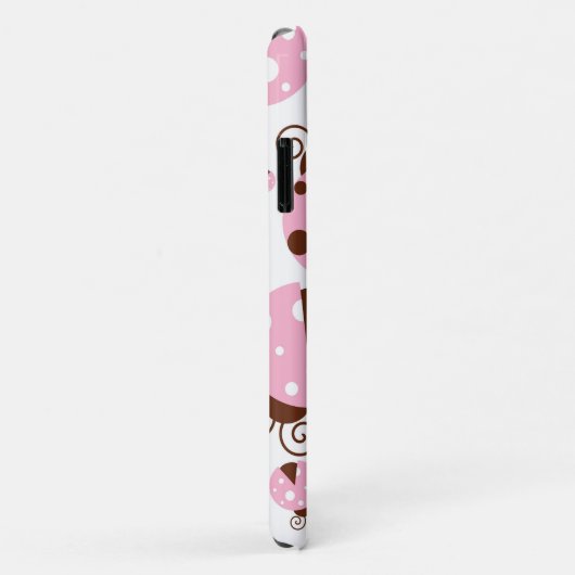 Patroon van luibugs, luidobbels, roze luidobbels Case-Mate iPhone case (Achterkant/rechts)