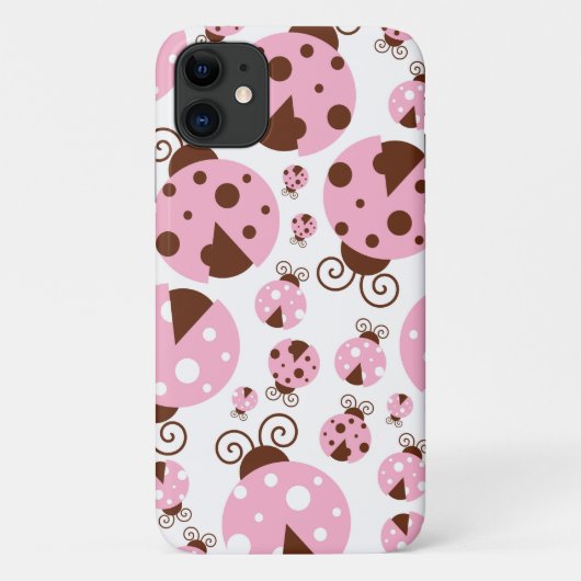 Patroon van luibugs, luidobbels, roze luidobbels Case-Mate iPhone case (Achterkant)