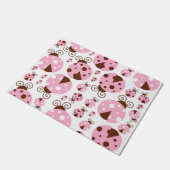 Patroon van luibugs, luidobbels, roze luidobbels deurmat (Schuin)