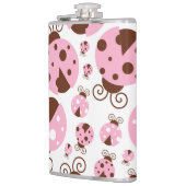 Patroon van luibugs, luidobbels, roze luidobbels heupfles (Links)