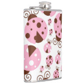 Patroon van luibugs, luidobbels, roze luidobbels heupfles (Rechts)