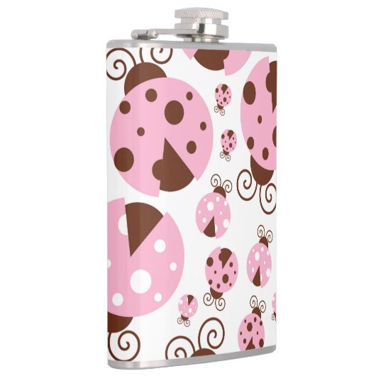 Patroon van luibugs, luidobbels, roze luidobbels heupfles (Rechts)