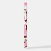 Patroon van luibugs, luidobbels, roze luidobbels iPhone hoesje (Rechterkant)