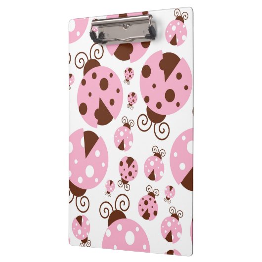 Patroon van luibugs, luidobbels, roze luidobbels klembord (Links)