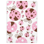 Patroon van luibugs, luidobbels, roze luidobbels klembord (Achterkant)