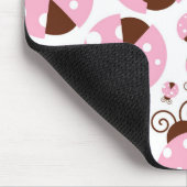 Patroon van luibugs, luidobbels, roze luidobbels muismat (Hoek)