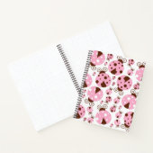 Patroon van luibugs, luidobbels, roze luidobbels notitieboek (Binnen)