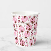 Patroon van luibugs, luidobbels, roze luidobbels papieren bekers (Links)