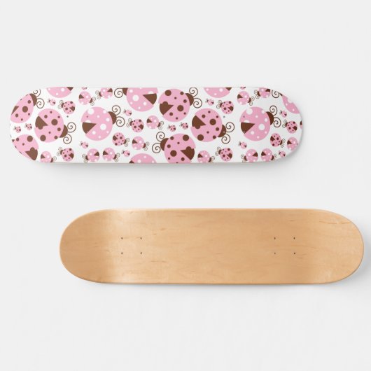 Patroon van luibugs, luidobbels, roze luidobbels persoonlijk skateboard (Horizontaal)