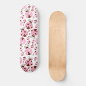 Patroon van luibugs, luidobbels, roze luidobbels persoonlijk skateboard (Voorkant)