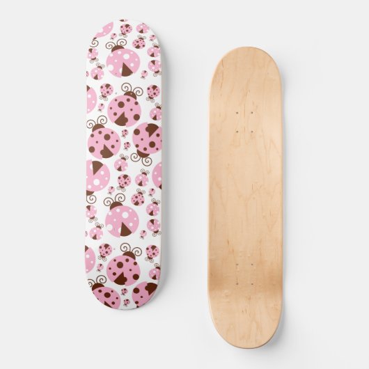 Patroon van luibugs, luidobbels, roze luidobbels persoonlijk skateboard (Voorkant)