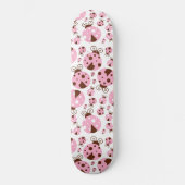 Patroon van luibugs, luidobbels, roze luidobbels persoonlijk skateboard (Voorkant)