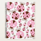 Patroon van luibugs, luidobbels, roze luidobbels planner (Voorkant)