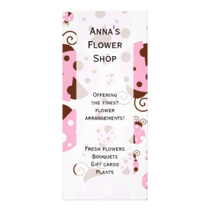 Patroon van luibugs, luidobbels, roze luidobbels reclamekaart