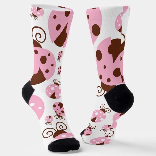 Patroon van luibugs, luidobbels, roze luidobbels sokken (Gebogen)