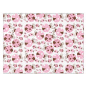 Patroon van luibugs, luidobbels, roze luidobbels tafelkleed (Voorkant (Horizontaal))