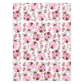 Patroon van luibugs, luidobbels, roze luidobbels tafelkleed (Voorkant)