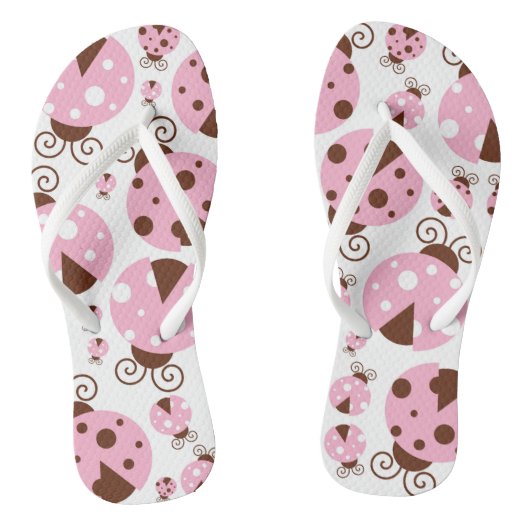 Patroon van luibugs, luidobbels, roze luidobbels teenslippers (Voetbed)