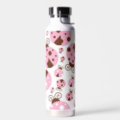 Patroon van luibugs, luidobbels, roze luidobbels waterfles (Links)